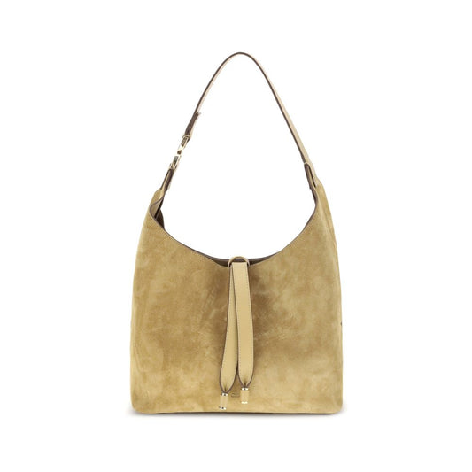 Beige Calf Leather Bos Taurus Shoulder Bag