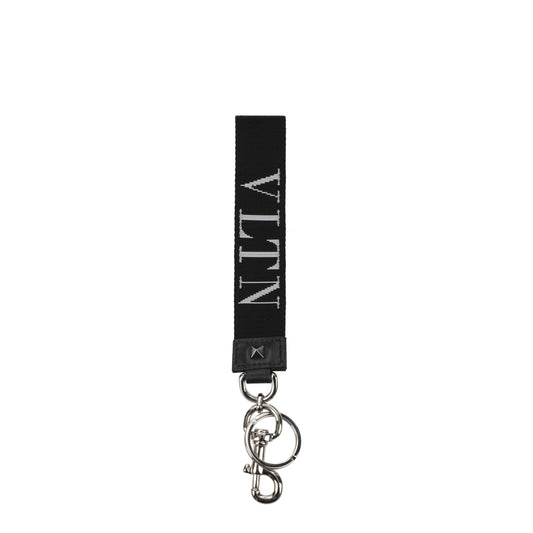 Black Fabric Keychain