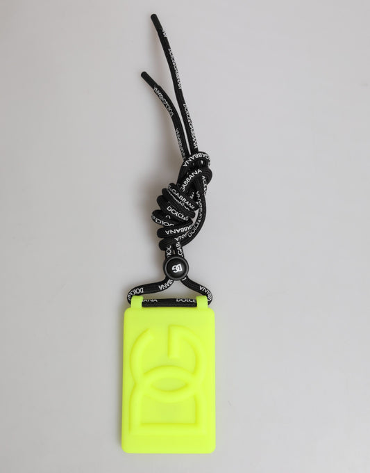Yellow Green Rubber DG Embossed Adjustable Badge Holder
