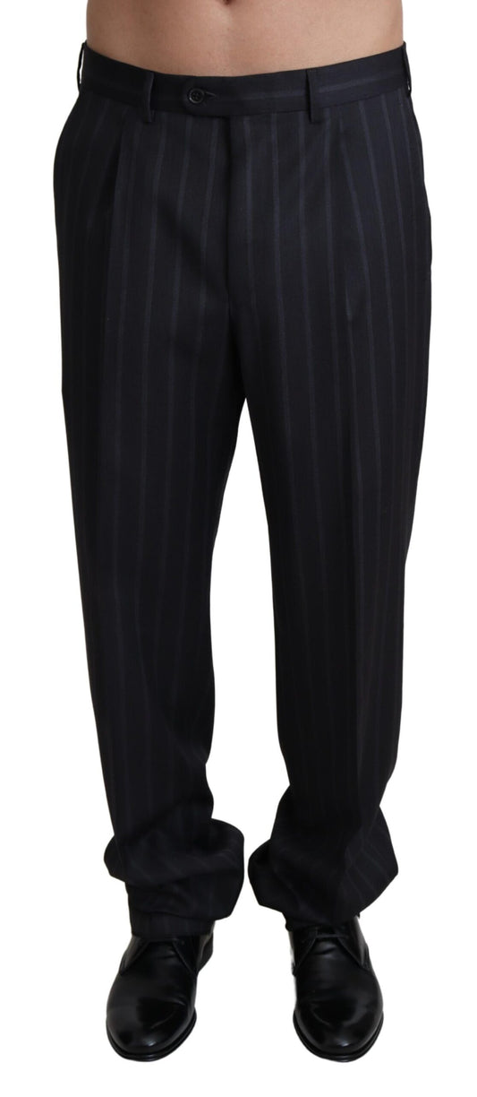 Gray Wool Blend Formal Trousers Pants