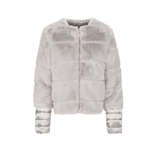 Gray Polyester Jackets & Coat