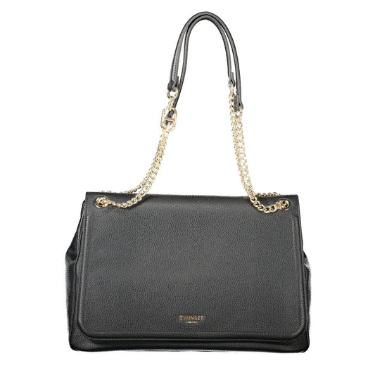 Nero Polyurethane Women Shoulder Bag