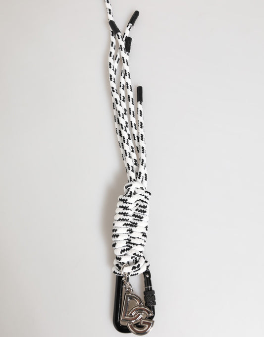 Multicolor Polyester Tape String DG Logo Keychain Keyring