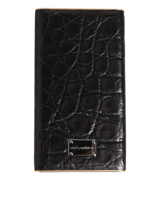 Black Leather Embossed Exotic 3000mAh Power Bank Charger USB