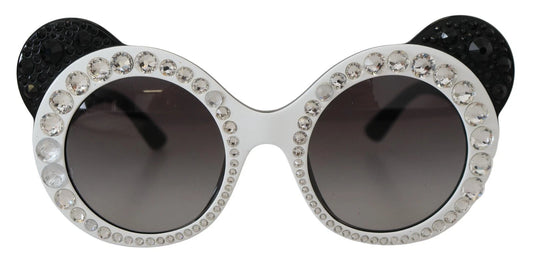 DG4325BM White Black Acetate Crystal Shades Sunglasses