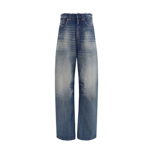Blue Cotton Relaxed Fit Jeans