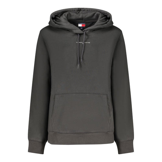 Black Cotton Women's Sweatshirt Hoodie