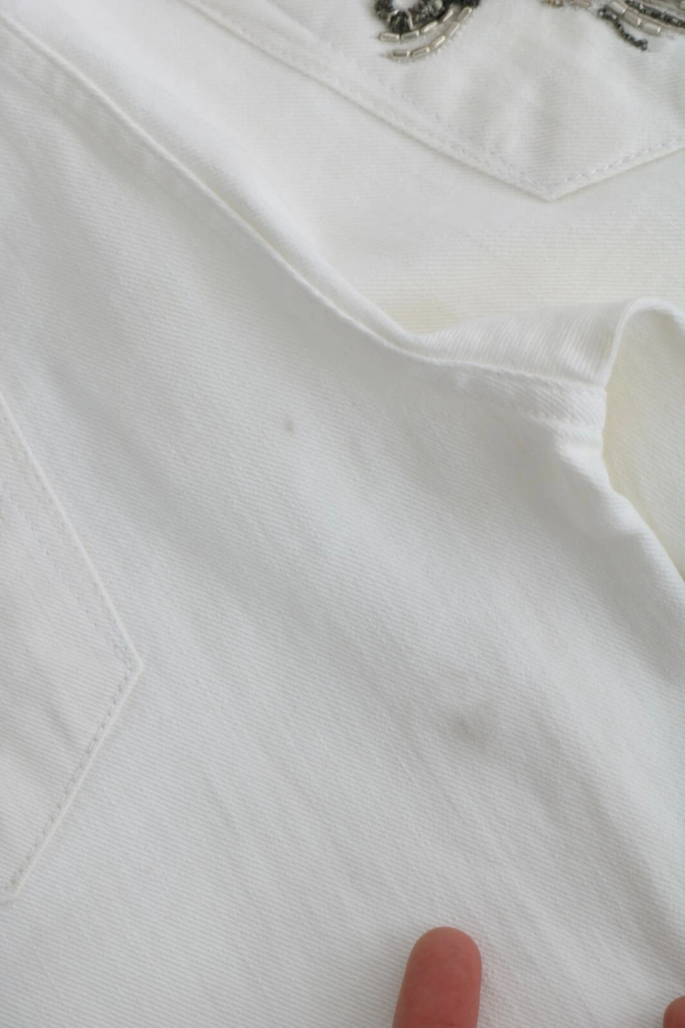 White Cotton Slim Fit Mid Waist Skinny Trouser Jeans