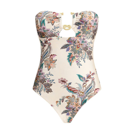 Multicolor Lycra One-Piece Swimsuit