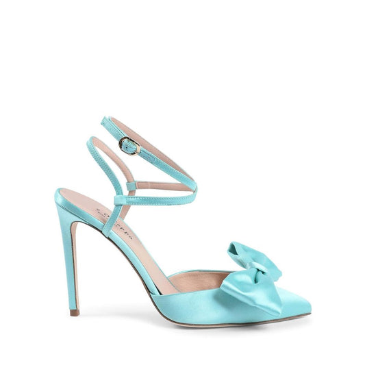 Pink Satin High Heel Pumps