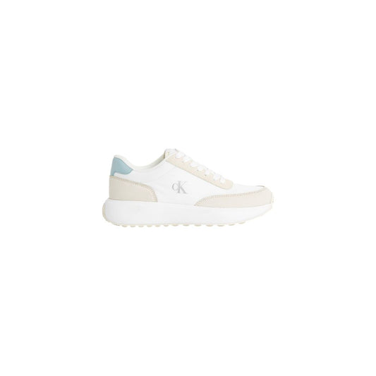 Beige Leather Athletic Sneakers