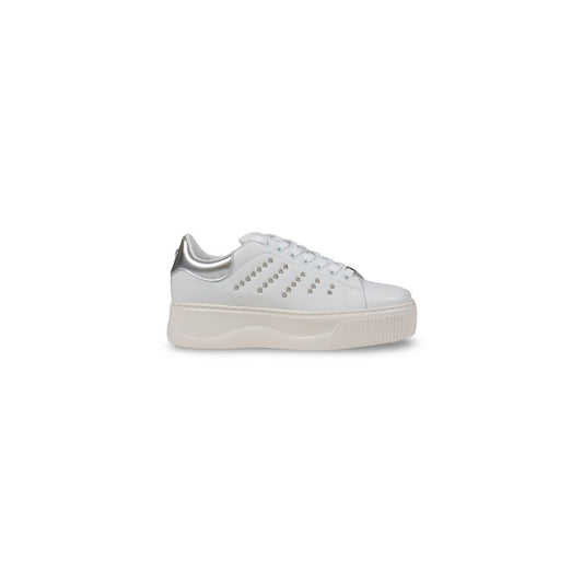 White Leather Low Top Sneakers