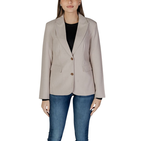 Beige Recycled Polyester Blazer