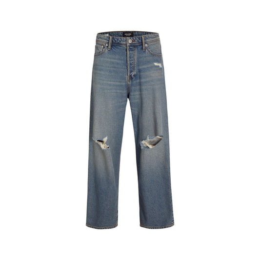 Blue Cotton Relaxed Fit Jeans