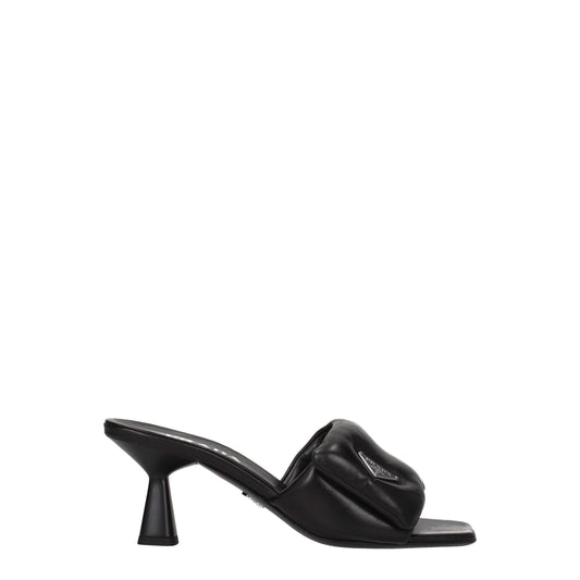 Black Leather Platform Sandals