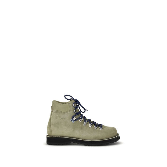 Bicolor Leather Lace-Up Boots