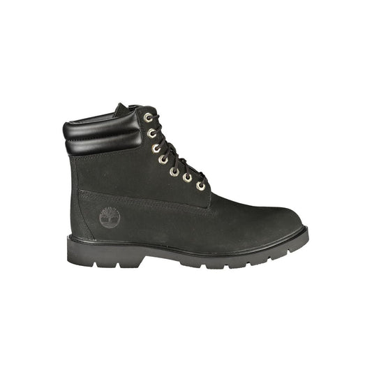 Black Leather Men's Ankle Boot