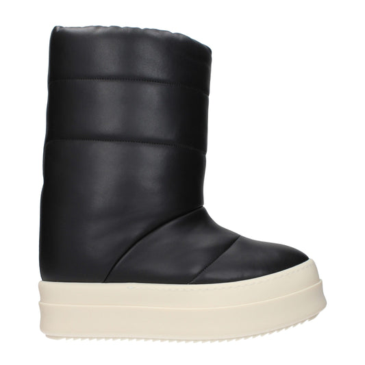 Black Leather Ankle Boots