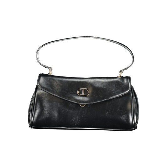 Black Polyethylene Women Handbag