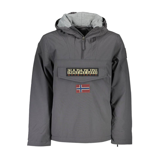 Grigio Polyamide Men's Jacket