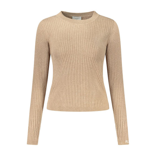 Beige Cotton Women's Sweater