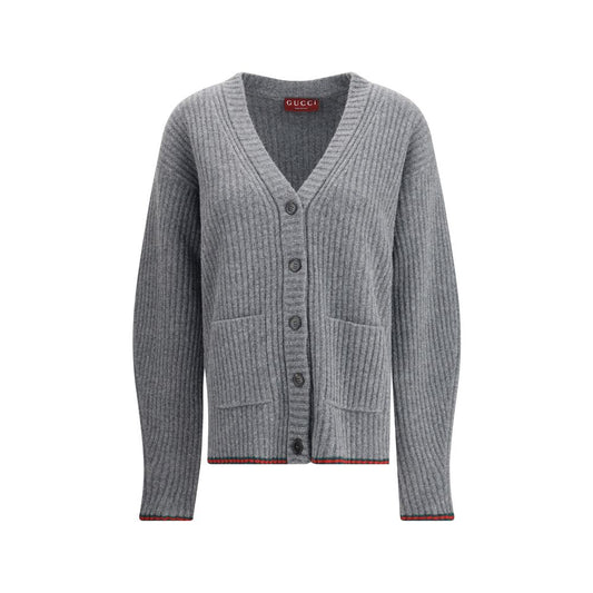 Ribbed Knit Wool Cardigan