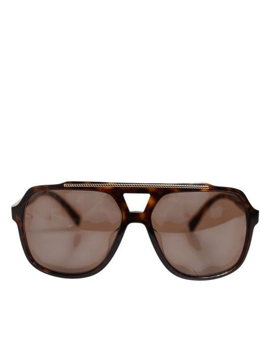 Dark Brown Tortoise Shell Pilot Frame Sunglasses