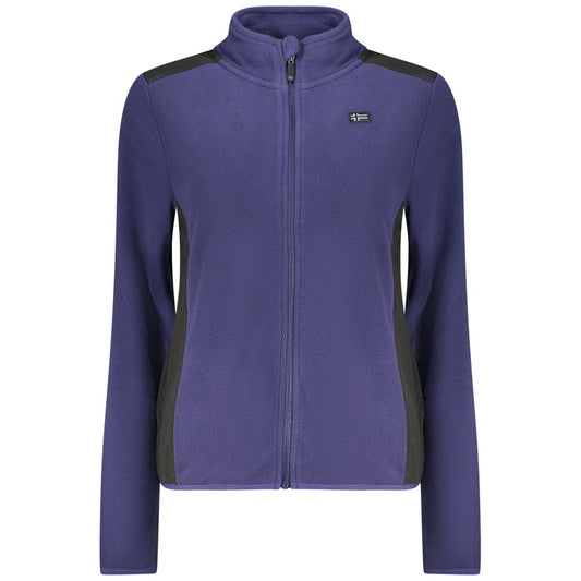 Blue Polyester Women Sweatshirt