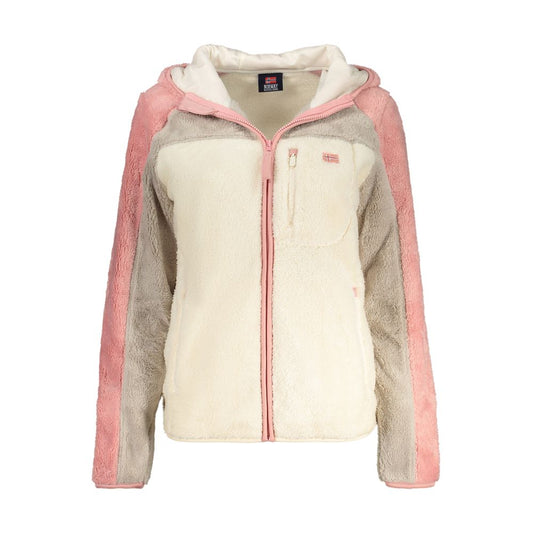 White Polyester Women's Hoodie