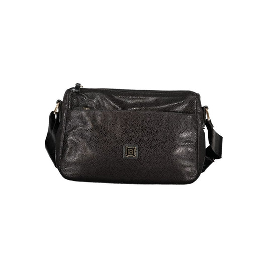Black Polyester Women Handbag