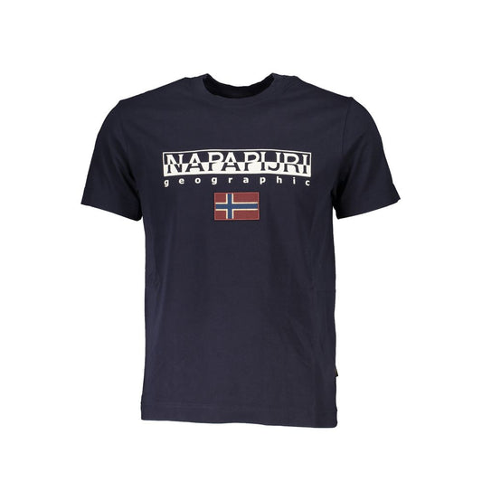 Blue Cotton Men's T-Shirt
