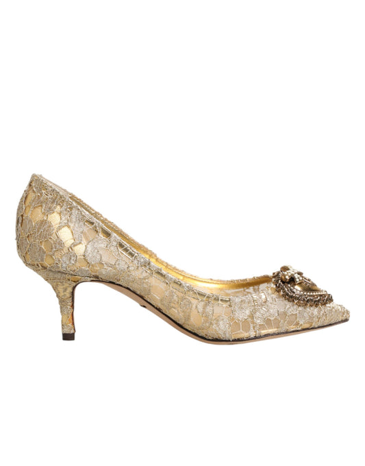 Gold Taormina Lace DEVOTION Pumps Shoes
