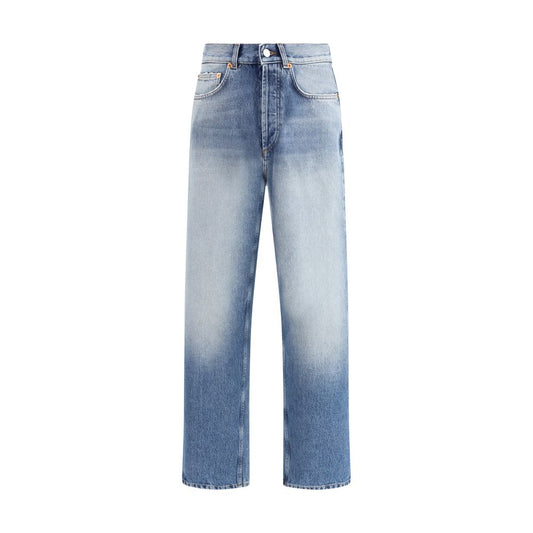 Blue Cotton Relaxed Fit Jeans