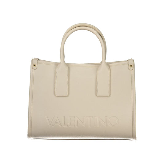 Beige Polyurethane Women's Bag