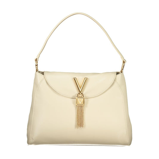 Beige Polyurethane Women's Bag