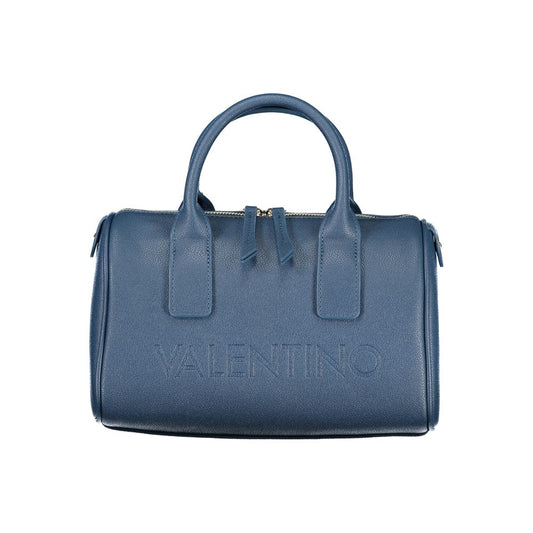 Blue Polyurethane Women's Bag