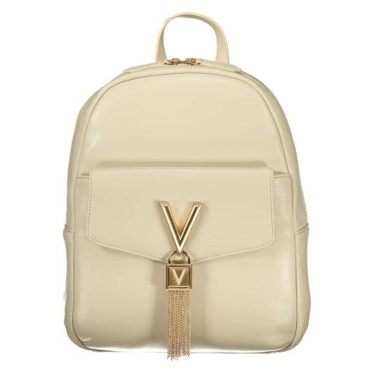 Beige Polyurethane Women's Backpack
