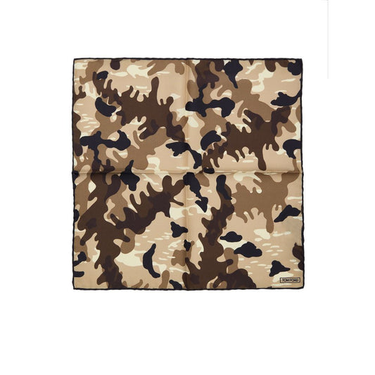 Beige Silk Pocket Square