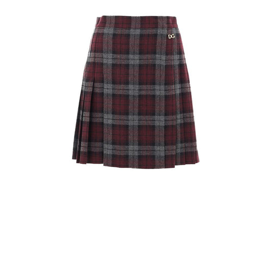 Bordeaux Wool Mini Skirt