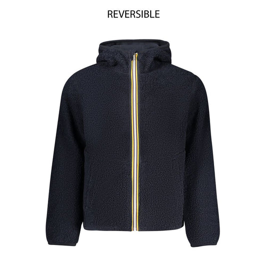 Blu Polyester Men's Reversible Jacket