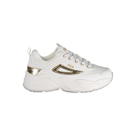 White Polyester Women Sneaker