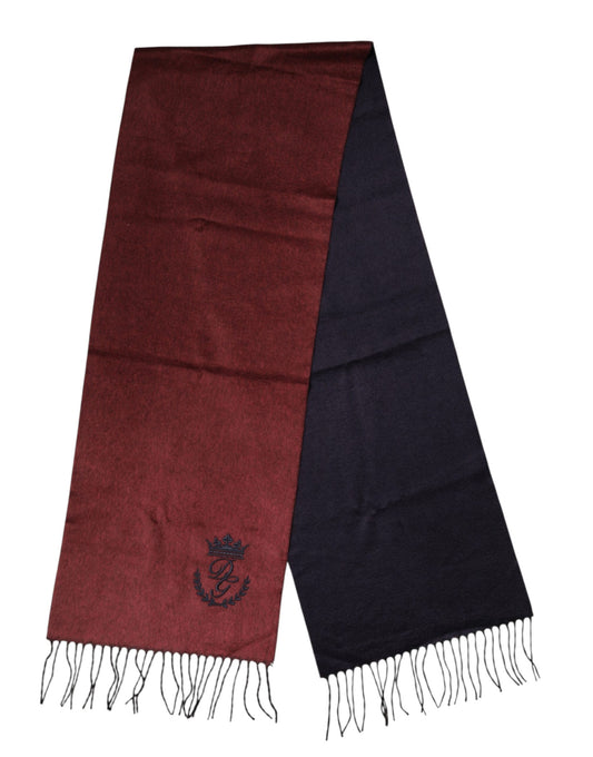 Maroon Silk Neck Wrap Shawl Fringes Scarf