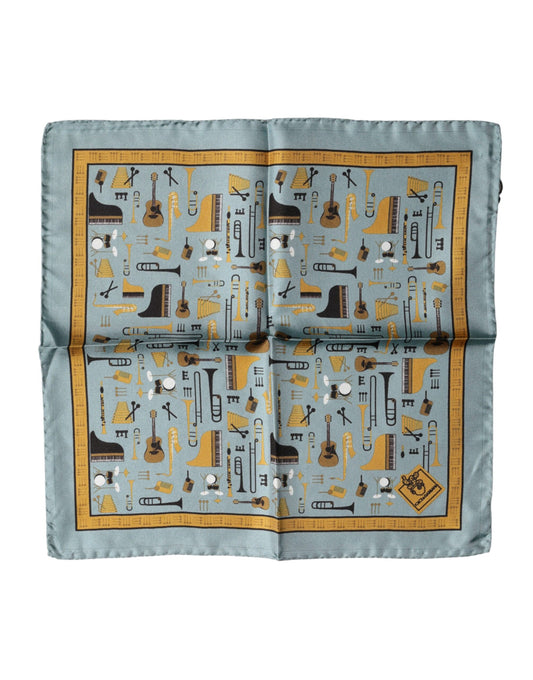 Blue Jazz Club Square Handkerchief Scarf