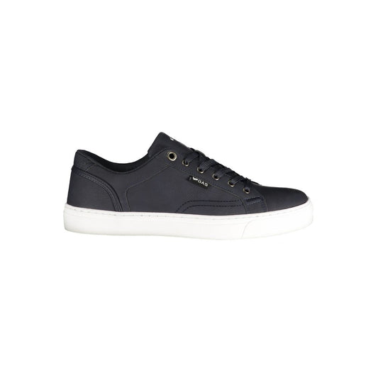 Blue Polyurethane Men Sneaker