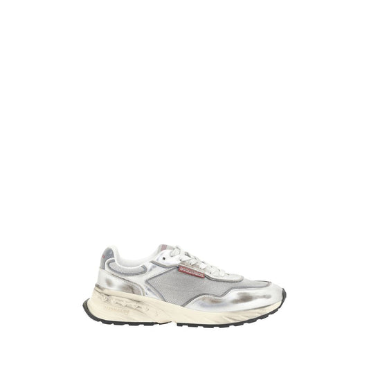 White Calf Leather Bos Taurus Athletic Sneakers