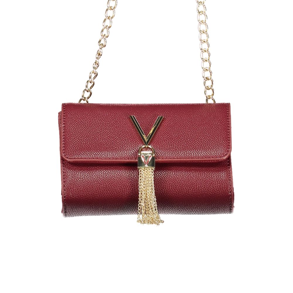 Red Polyurethane Women Handbag