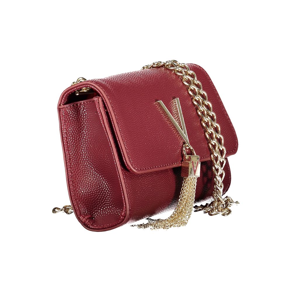 Red Polyurethane Women Handbag