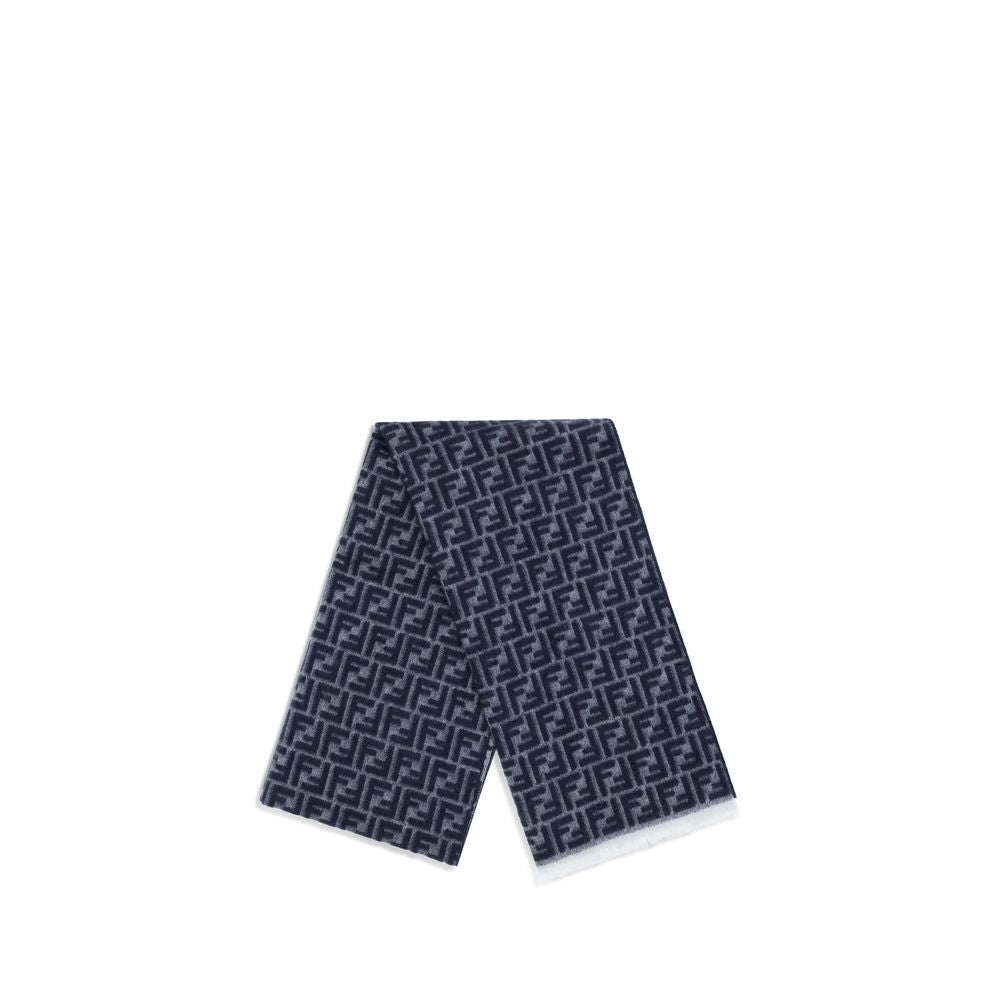 Blue Fleece Wool Scarf