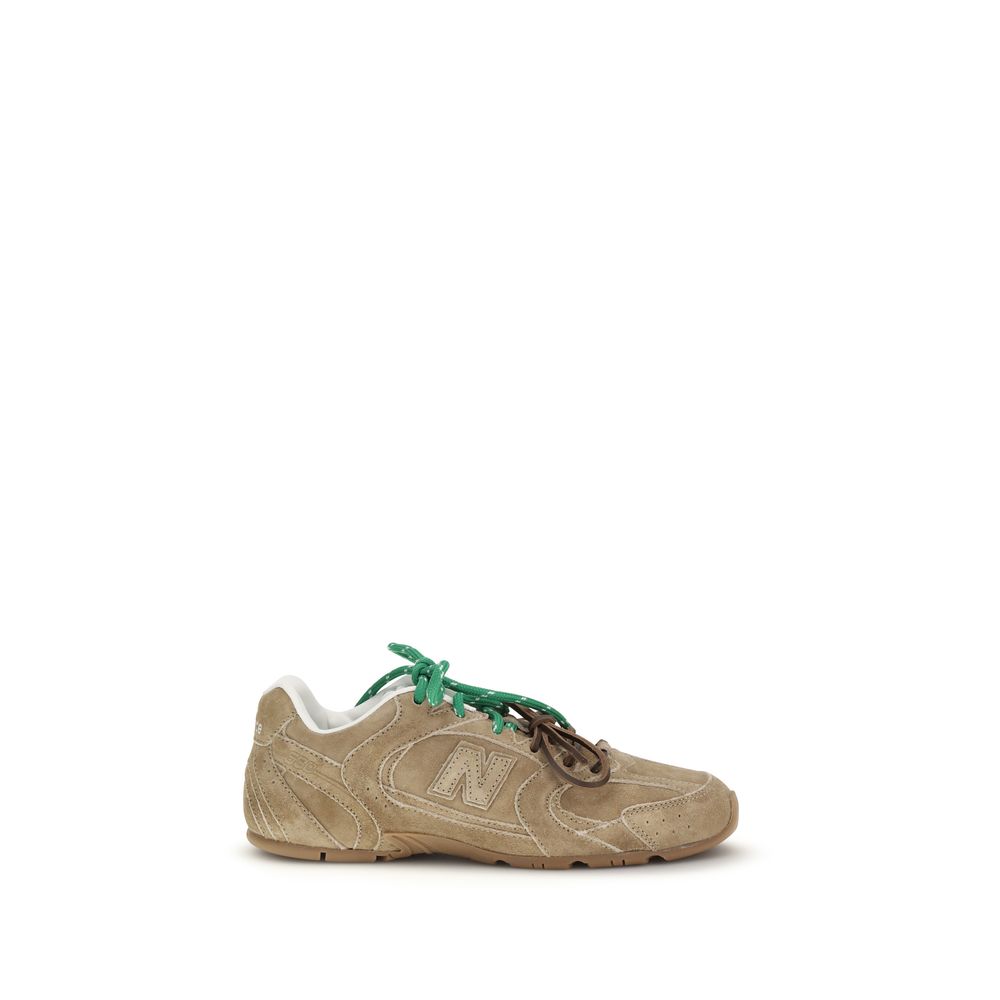 Beige Calf Leather Bos Taurus Athletic Sneakers