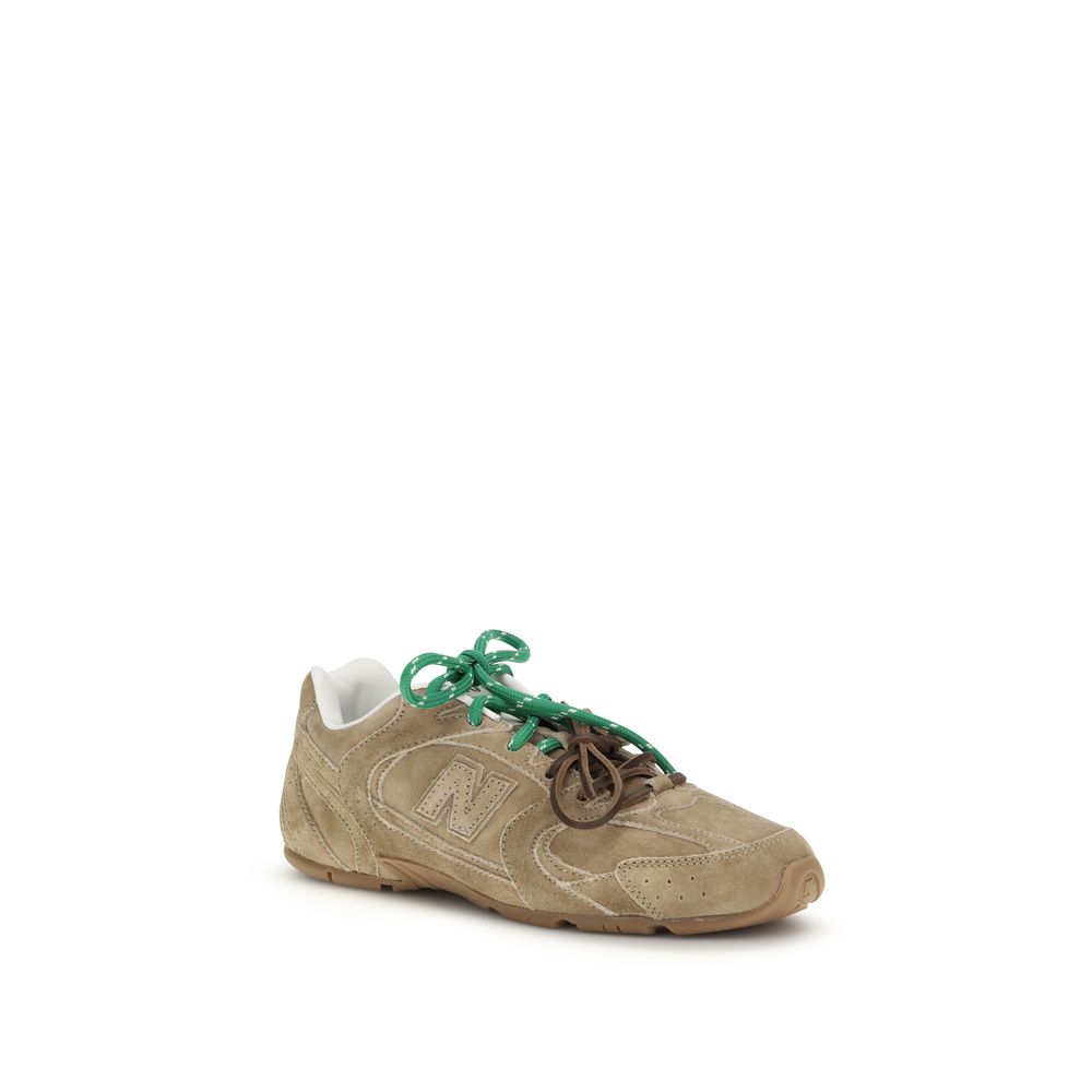 Beige Calf Leather Bos Taurus Athletic Sneakers